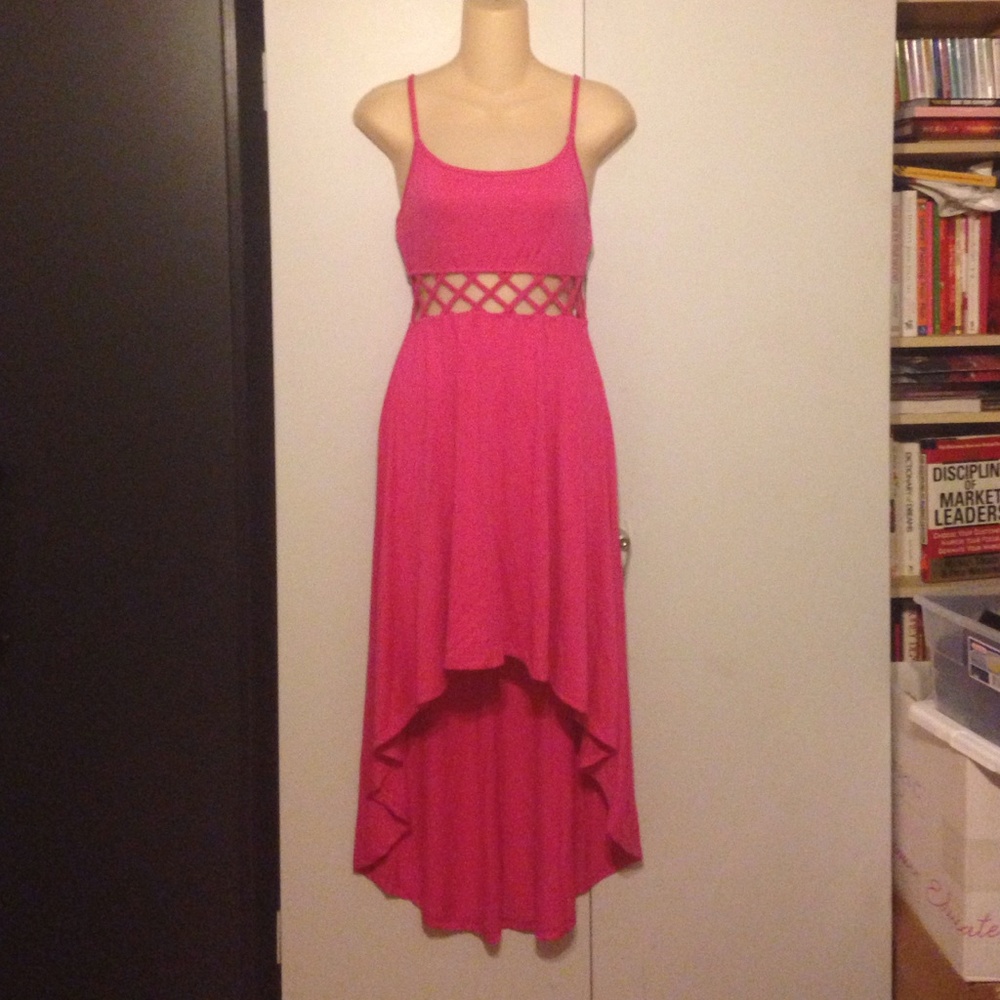 Super cute pink dress with cut out stomach